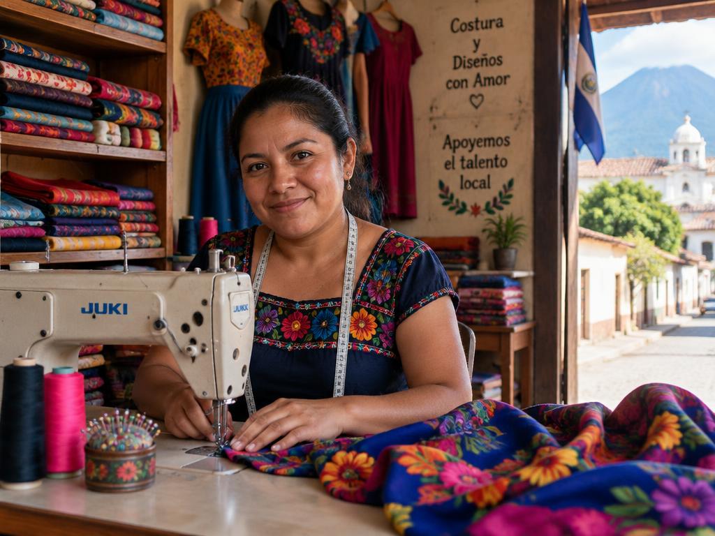 Carmen with her business — Tailoring & embroidery